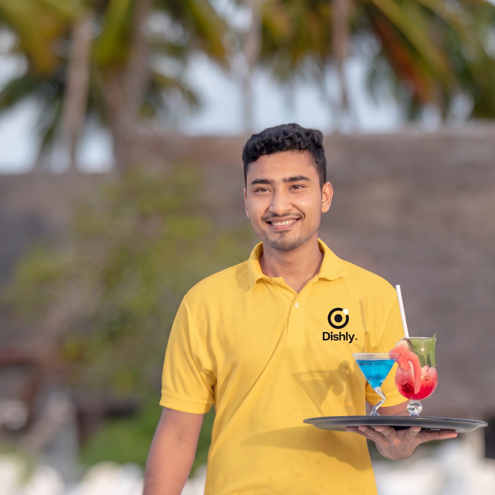 Dishly at a pool bar
